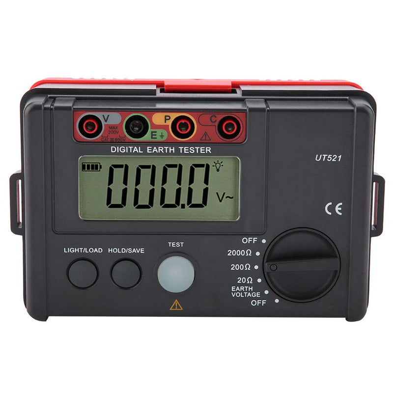 UT521 Earth Tester Erdungswiderstandstester Ohmmeter mit Aufbewahrungsbehälter 50 Hz / 60 Hz