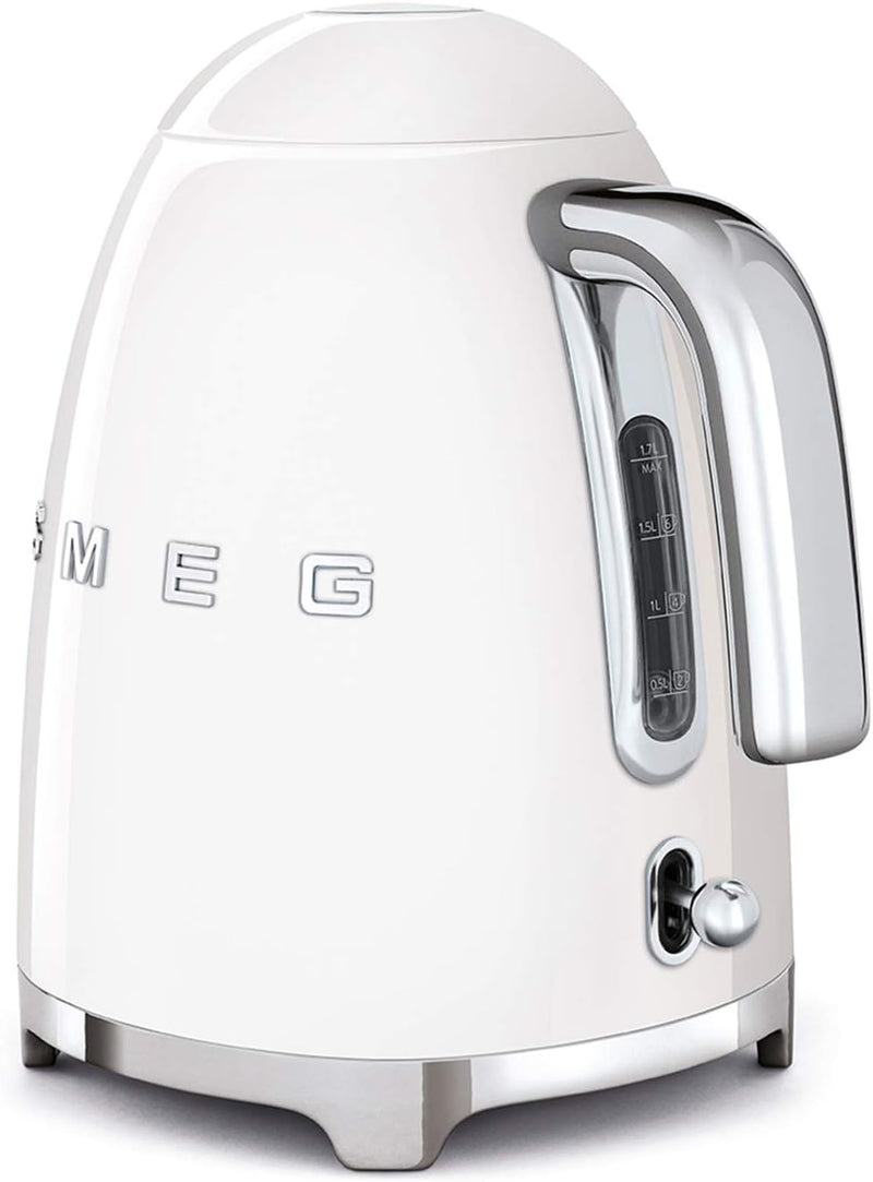 Smeg Elektrischer Wasserkocher KLF03WHEU, Edelstahl, 1.7 liters, Weiss, Weiss