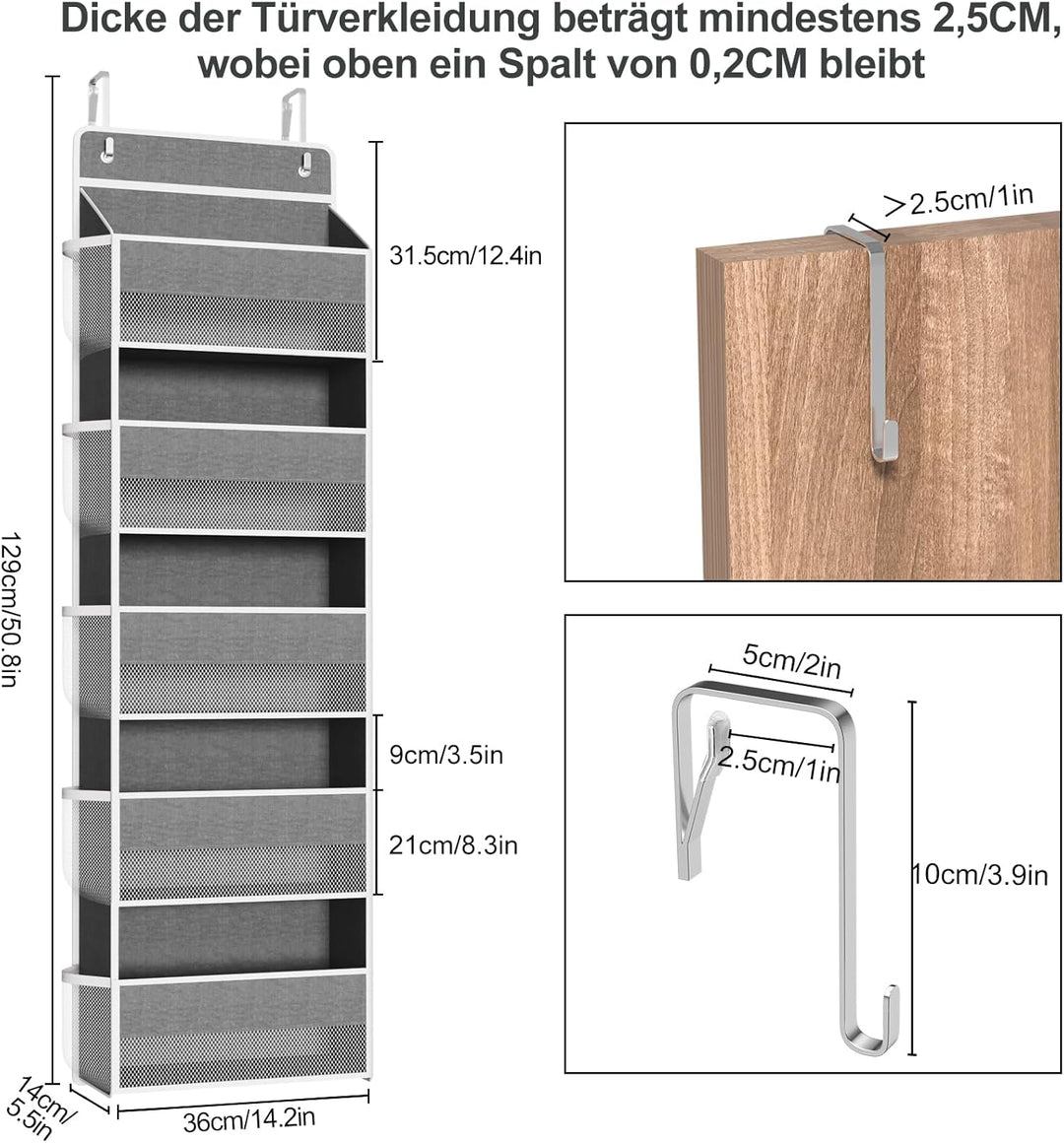 FCHERP Hängeorganizer Mit 5 Fächern,Tür Organizer Hängend,Hängeaufbewahrung,Regal Organizer bei Gros