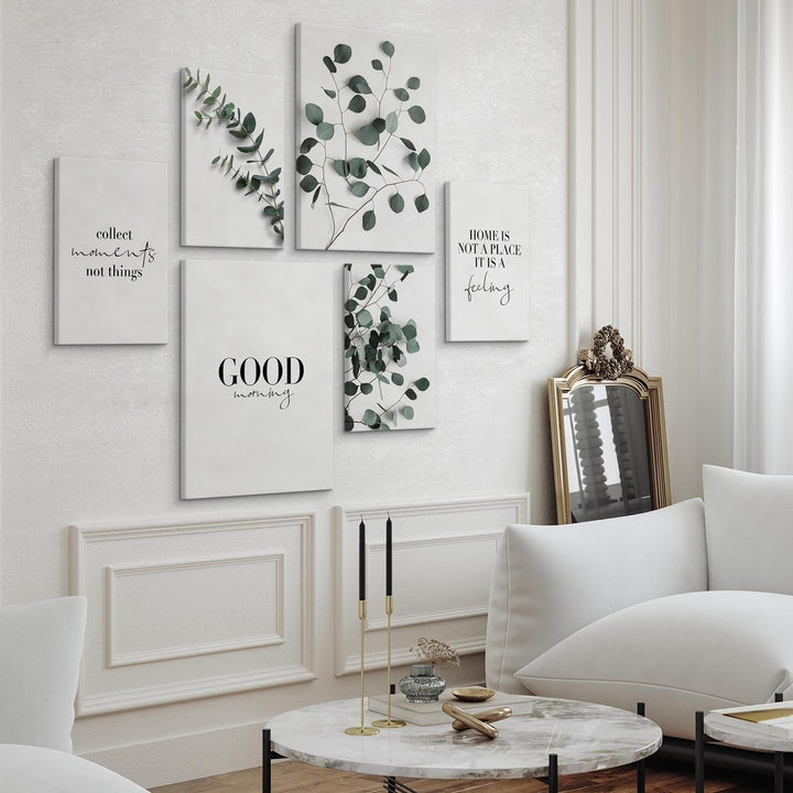 Muralo - Wandbilder Set - Leinwand Bilder Set Aufhängefertig - Bilder für Wohnzimmer Schlafzimmer -