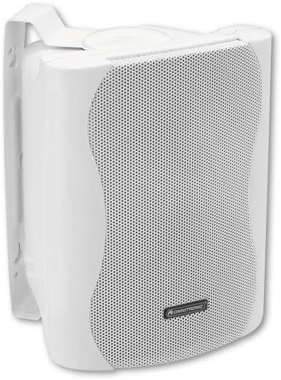 OMNITRONIC C-40 weiss 2x | Passives 2-Wege-Lautsprecherpaar mit Halterung, 4"-Tieftönern und 35 W RM