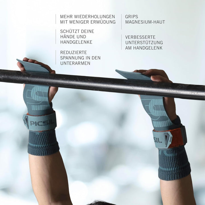 PICSIL Condor Hand Grips – Profi‑Griffpolster aus Kunstleder, Chalk‑kompatibel, Handschutz für Calis