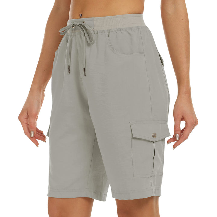 JINSHI Shorts Damen Sommer Cargohose Kurze Wanderhose Outdoor Schnelltrocknend Freizeithose mit Mehr