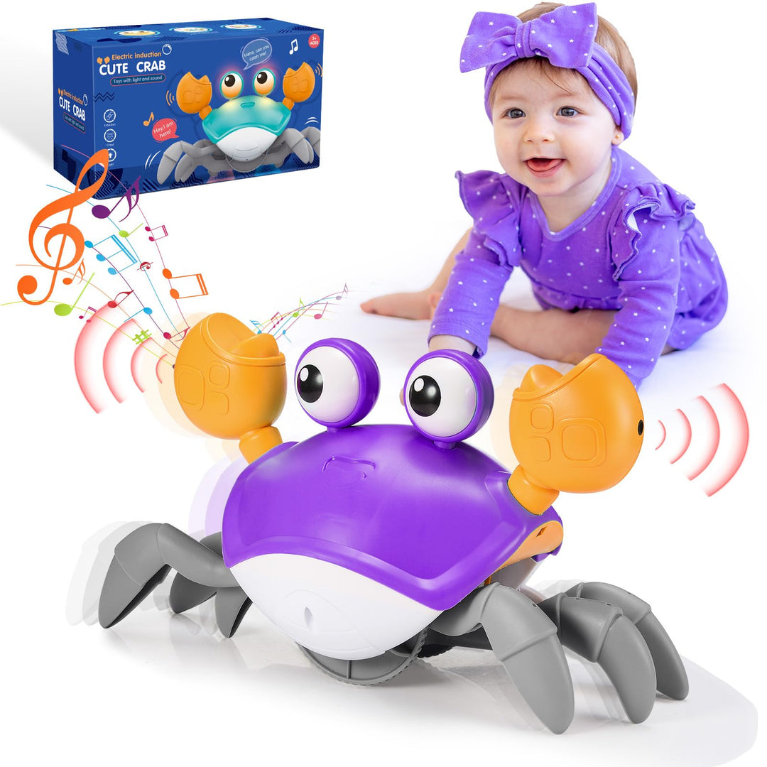Krabbelnde Krabbe Baby Spielzeug ab 1 2 3 4 Jahre Mädchen, Montessori Geschenk 1-4 Jahre Mädchen Kra