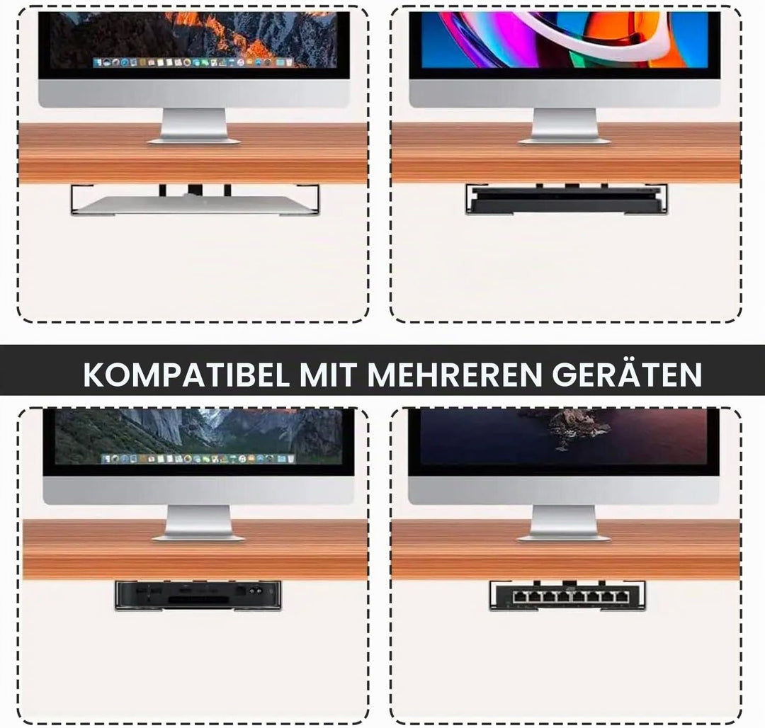 Laptop Untertisch Halterung, Laptop Halterung Unter Schreibtisch, Aluminium Regal Halter mit Schraub