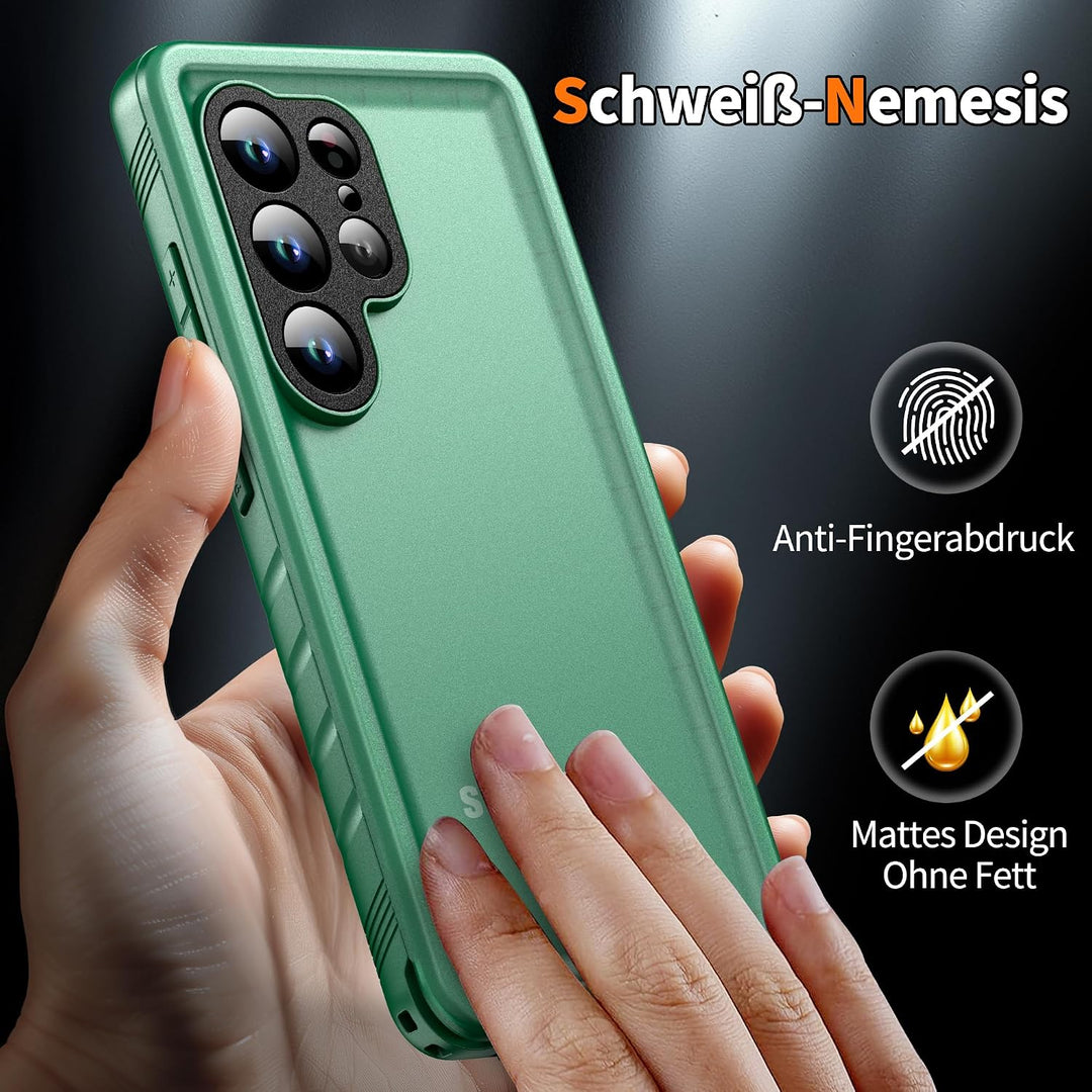 Cozycase TOP Militärschutz 360 Hülle Für Samsung Galaxy S24 Ultra, Grün Für Samsung Galaxy S24 Ultra