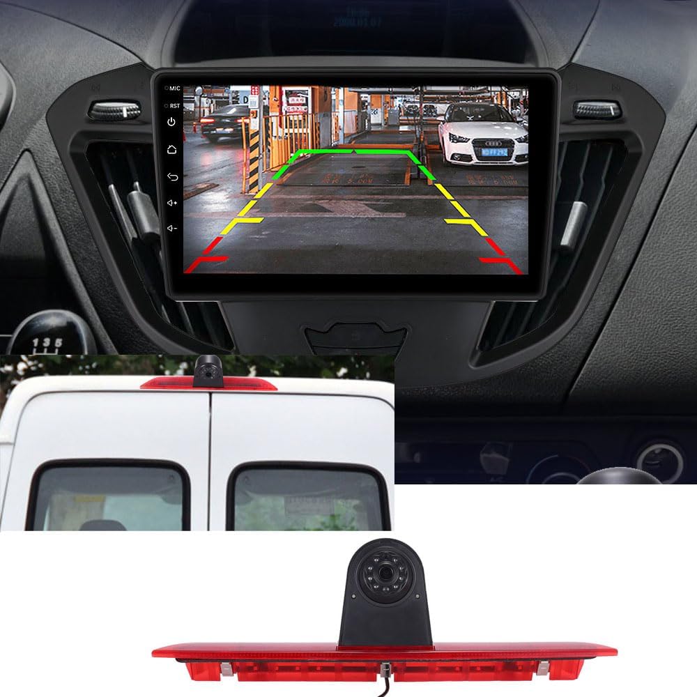 9 Zoll Android Autoradio mit GPS Navigation +HD Nachtsicht Auto Bremsleuchte Rückfahrkamera Ersatz f