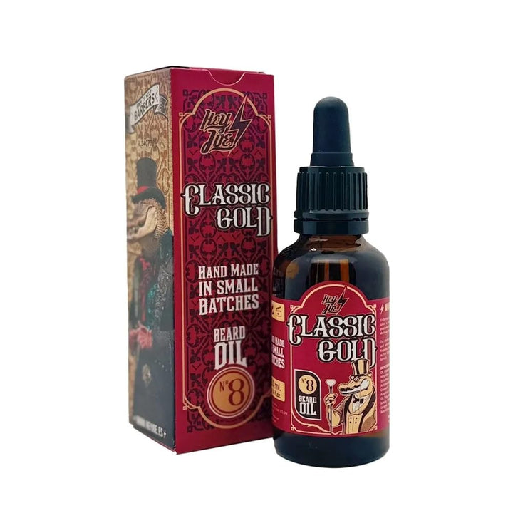Hey Joe Bartöl Nr. 8 Classic Gold, 30 ml, nährt und glättet den Bart, mit Argan-, Jojoba- und Macada