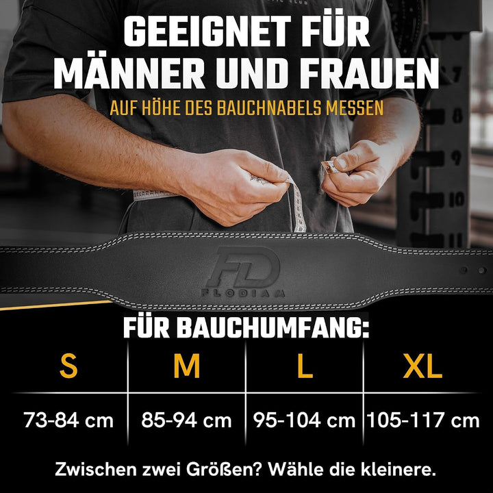 Gewichthebergürtel für Damen und Herren [Schnellverstell Hebelverschluss] Echtleder Gym Lifting Belt