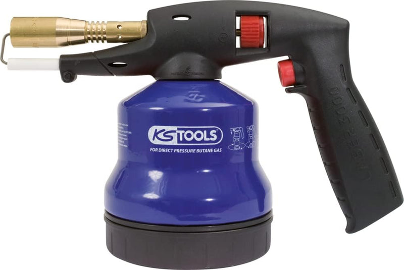 KS Tools 903.5905 Universal-Kartuschenlötgerät mit Piezo-Zündung, blau