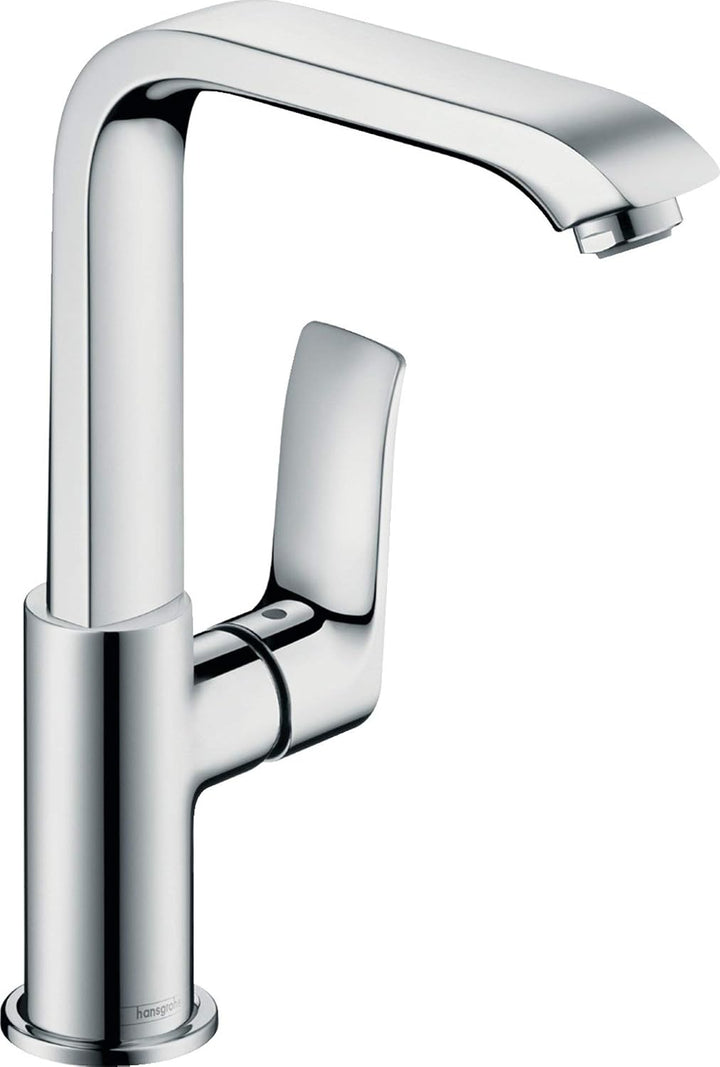 hansgrohe Wasserhahn Metris (Armatur mit Auslauf Höhe 230mm und Push-Open Ablaufgarnitur) Chrom Chro
