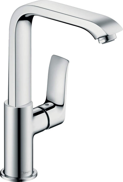hansgrohe Wasserhahn Metris (Armatur mit Auslauf Höhe 230mm und Push-Open Ablaufgarnitur) Chrom Chro
