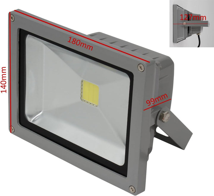 Trango 20W LED Fluter Flutlicht kaltweiss ca. 6000K Strahler Scheinwerfer Aussen Wasserfest IP65 (20