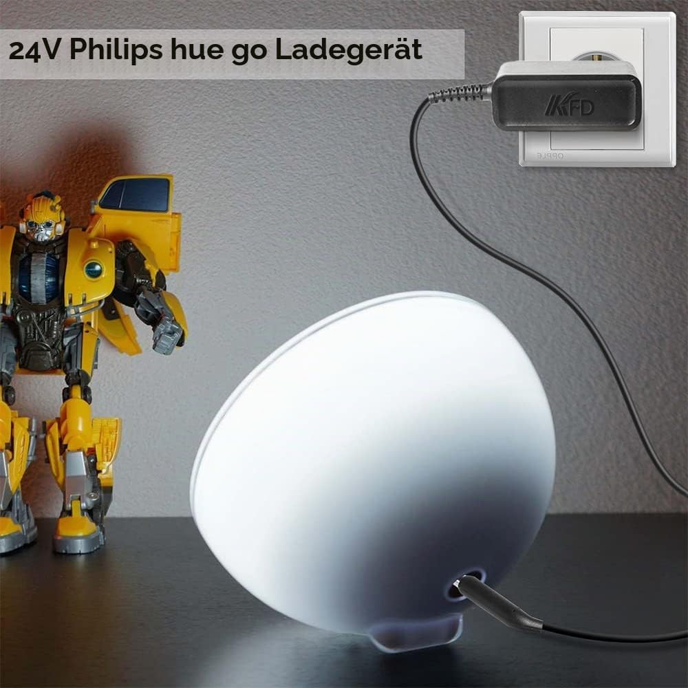 KFD Netzteil 24V Ladegerät Ladekabel für Philips Hue Go 798835 800136 7146060PH HF12 HF18 HF24 71460