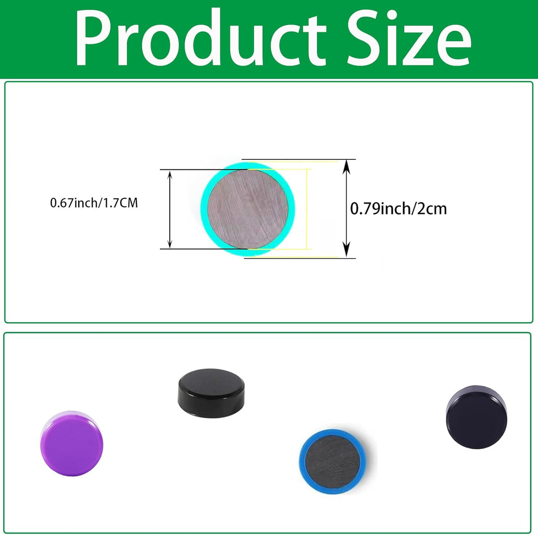 PYJLBX Magnete für Magnettafel,100 Stück 10 Farben Magnet Kühlschrankmagnete, Magnete Stark Magnete