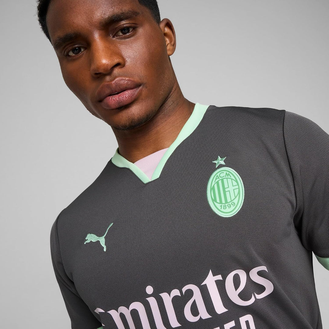 PUMA Herren AC Milan ftblCULTURE T-Shirt ┃Kurzarm-Fussballtrikot Herren XS Grau, Grün., XS Grau, Grü
