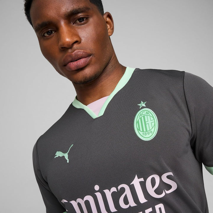 PUMA Herren AC Milan ftblCULTURE T-Shirt ┃Kurzarm-Fussballtrikot Herren XS Grau, Grün., XS Grau, Grü