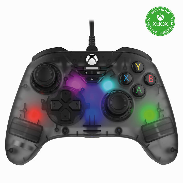 Snakebyte GAMEPAD RGB X - transparent grau - Offiziell lizenzierter, kabelgebundener Xbox &amp; PC Contr