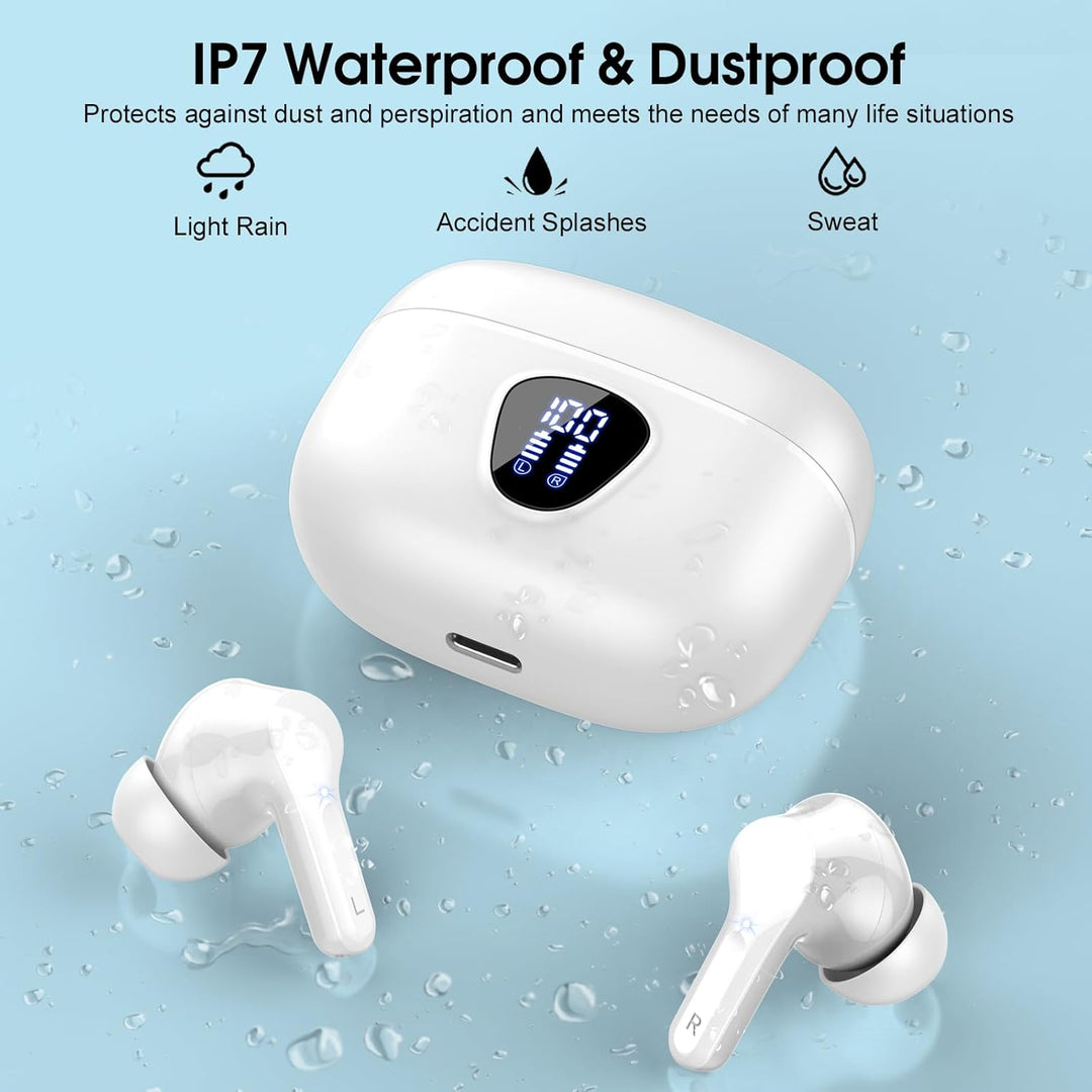 Bluetooth Kopfhörer, Kopfhörer Kabellos Bluetooth 5.4 In Ear, 4 ENC Noise Cancelling Mic Ohrhörer, H