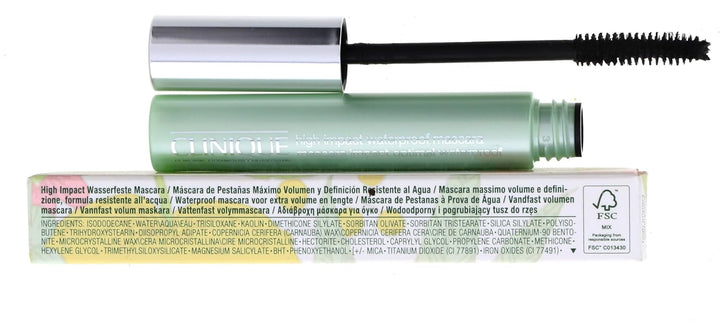 Clinique High Impact wasserfeste Mascara - # 01 Black (schwarz), 8 ml Schwarz 8.00 ml (1er Pack), Sc
