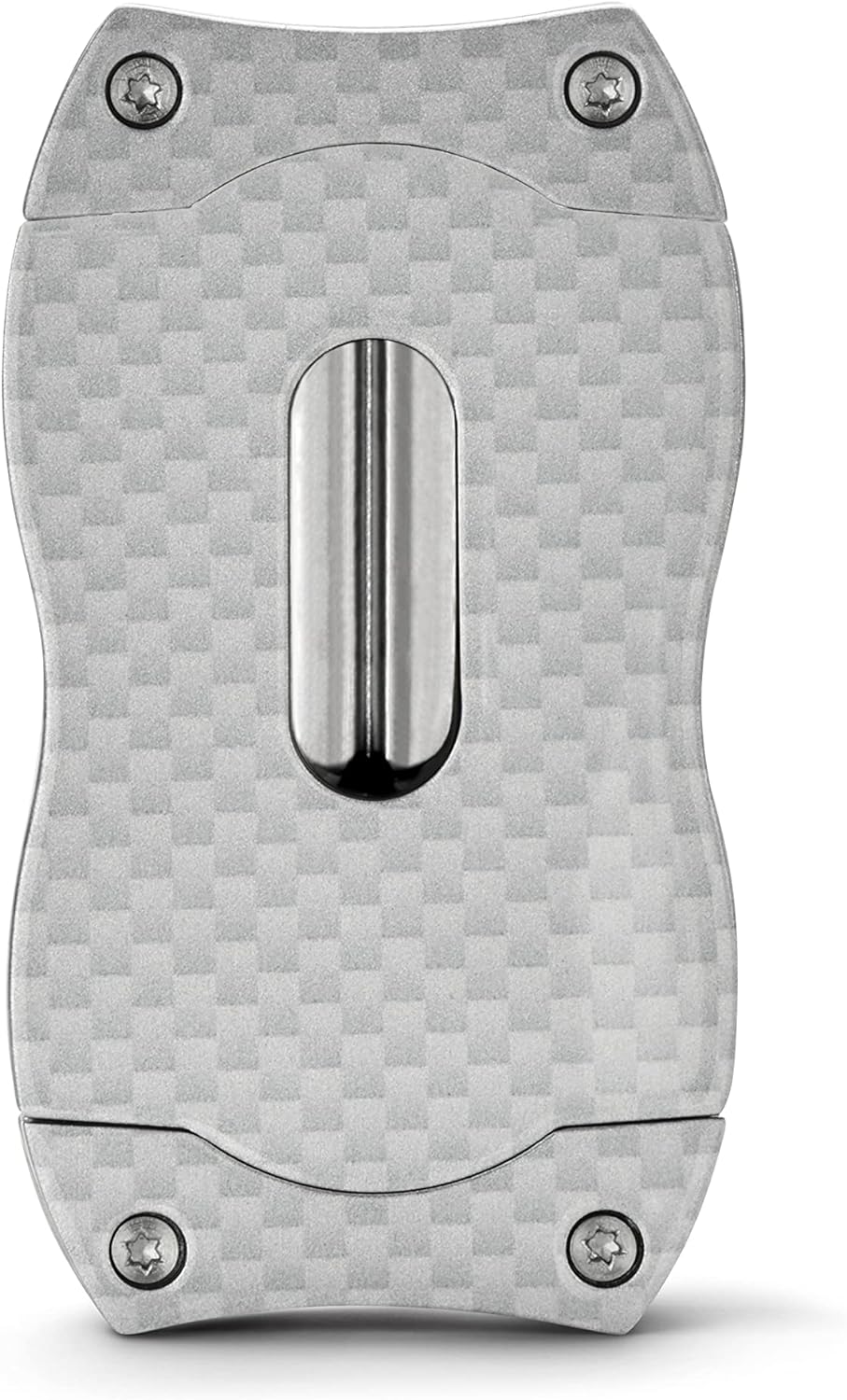 Colibri V-Cut Zigarrenschneider | Graues Kohlefaserdruck | Federauslöser | Tiefer 7mm V-Schnitt | Bi