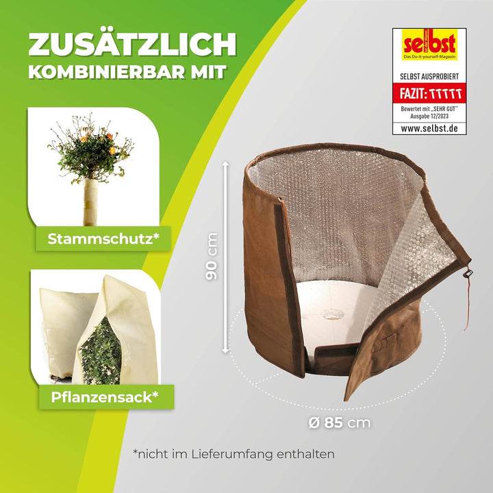 BioGreen Topfschutz XXL Ø 85 x H 90 cm | Pflanztopfschutz &amp; Winterschutz für grosse Pflanzgefässe |
