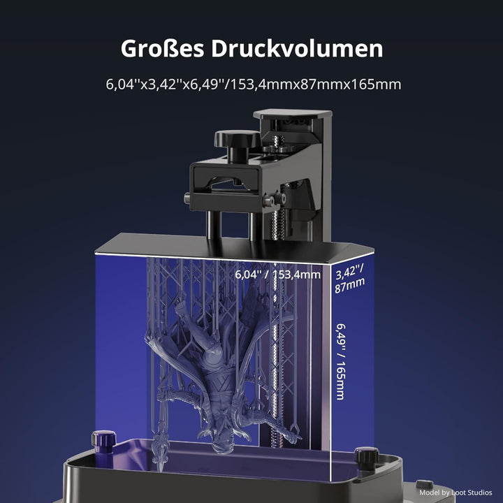 ANYCUBIC 10K 3D Drucker Photon Mono 4, mit 7" Monochrom-LCD-Bildschirm, Druckgeschwindigkeit 70 mm/h
