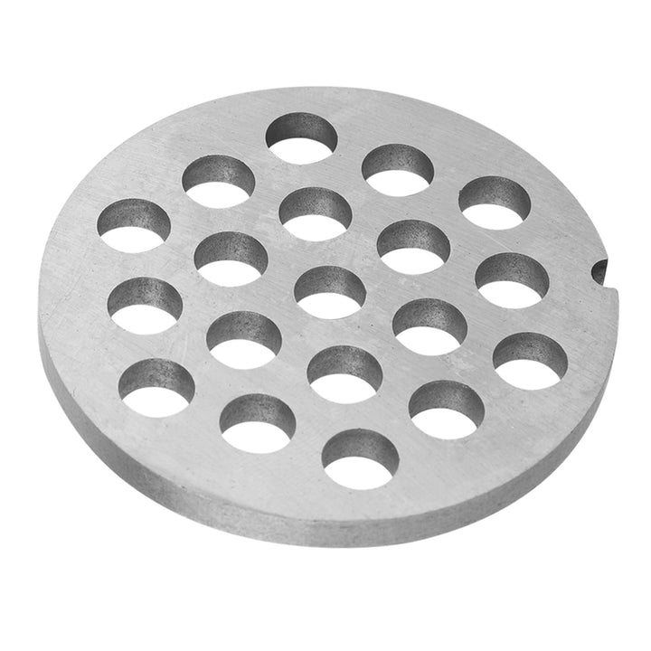 Kohlenstoffstahl Fleischwolfplatte Nr. 8, 61,5 x 61,5 x 5 mm, 8 mm Lochdurchmesser, Silber, Spülmasc