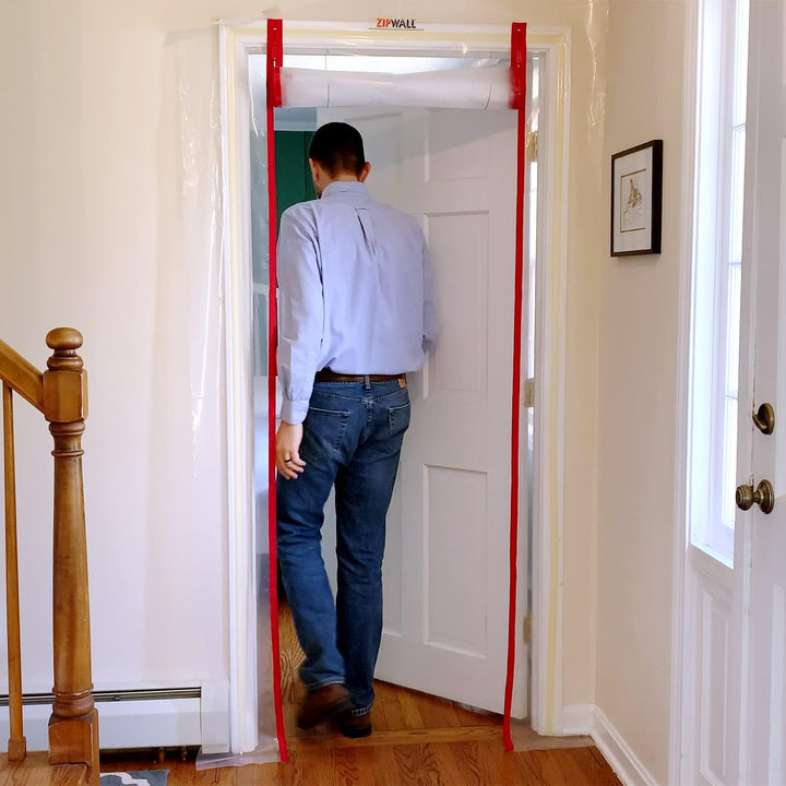 Zipwall ZDC ZipDoor Türen-Set für Staubkontrolle, weiss, ZDS Kit für Standard-Türen, Kit für Standar
