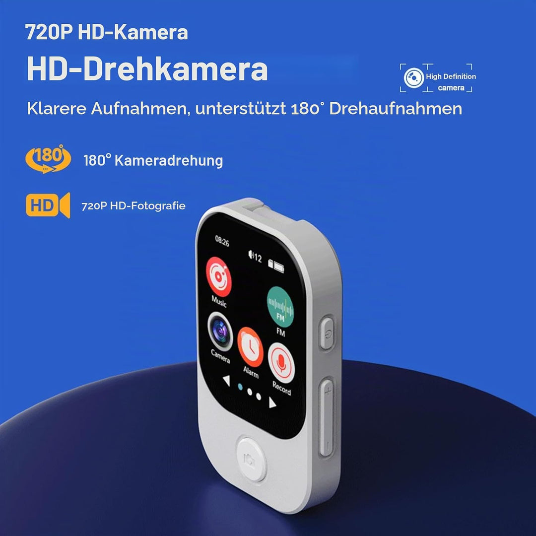 64GB MP3 Player Bluetooth 5.4 mit Kamera 2.01 Zoll Touchscreen MP3-Player mit HiFi Lautsprecher, MP4