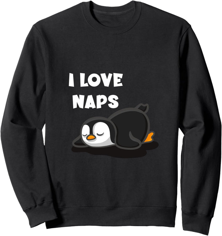 Ich liebe Nickerchen schlafender Pinguin, müde Faule Sweatshirt