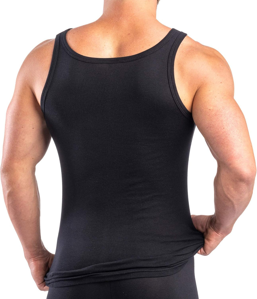HERMKO 3000 4er Pack Herren Tank Top (Weitere Farben) Bio-Baumwolle M Schwarz, M Schwarz