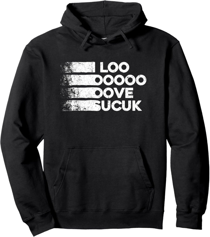 I Love Sucuk. Türkische Knoblauchwurst. Lustiges Pullover Hoodie