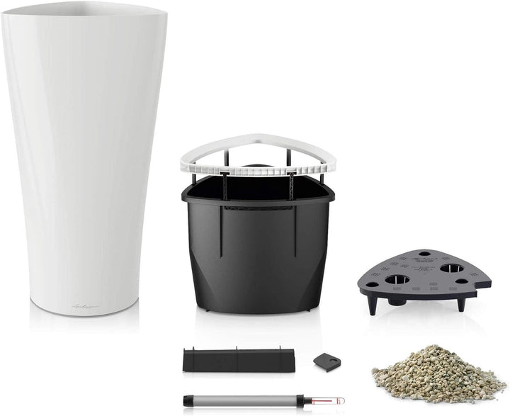 LECHUZA DELTA Premium 30 anthrazit metallic 15503 Anthrazit Metallic 29x29x56.5 cm Single, Anthrazit