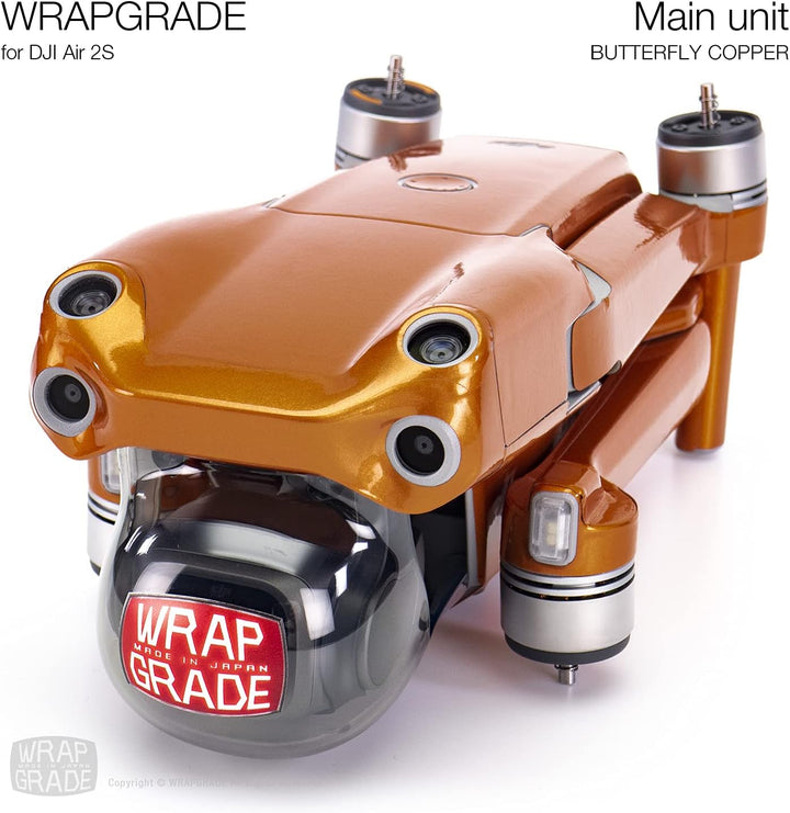 Wrapgrade Main Unit Skin kompatibel mit DJI Air 2S (Butterfly Copper)