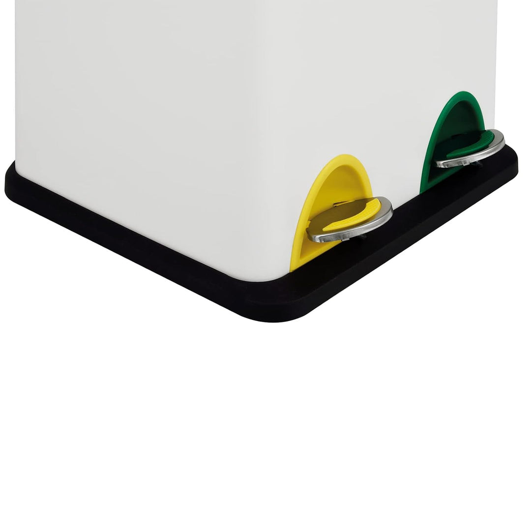 SVITA TC2X8 Mülleimer 16 Liter 2x8L doppelt Abfalleimer kompakt 2er-Mülleimer Kücheneimer Mülltrennu