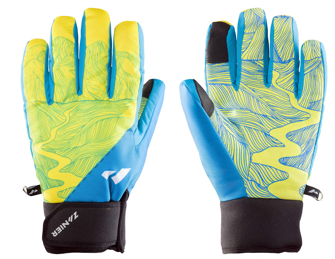 Zanier-Unisex-Handschuhe-FREE.GTX 6.5 Türkis, Gelb, 6.5 Türkis, Gelb