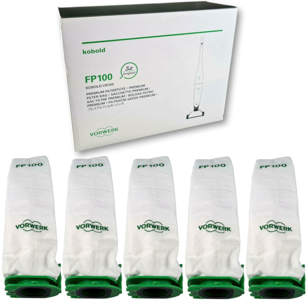 SACCHETTI VORWERK VB100 PREMIUM CON MICROFILTRO FP100 5 PZ ORIGINALI