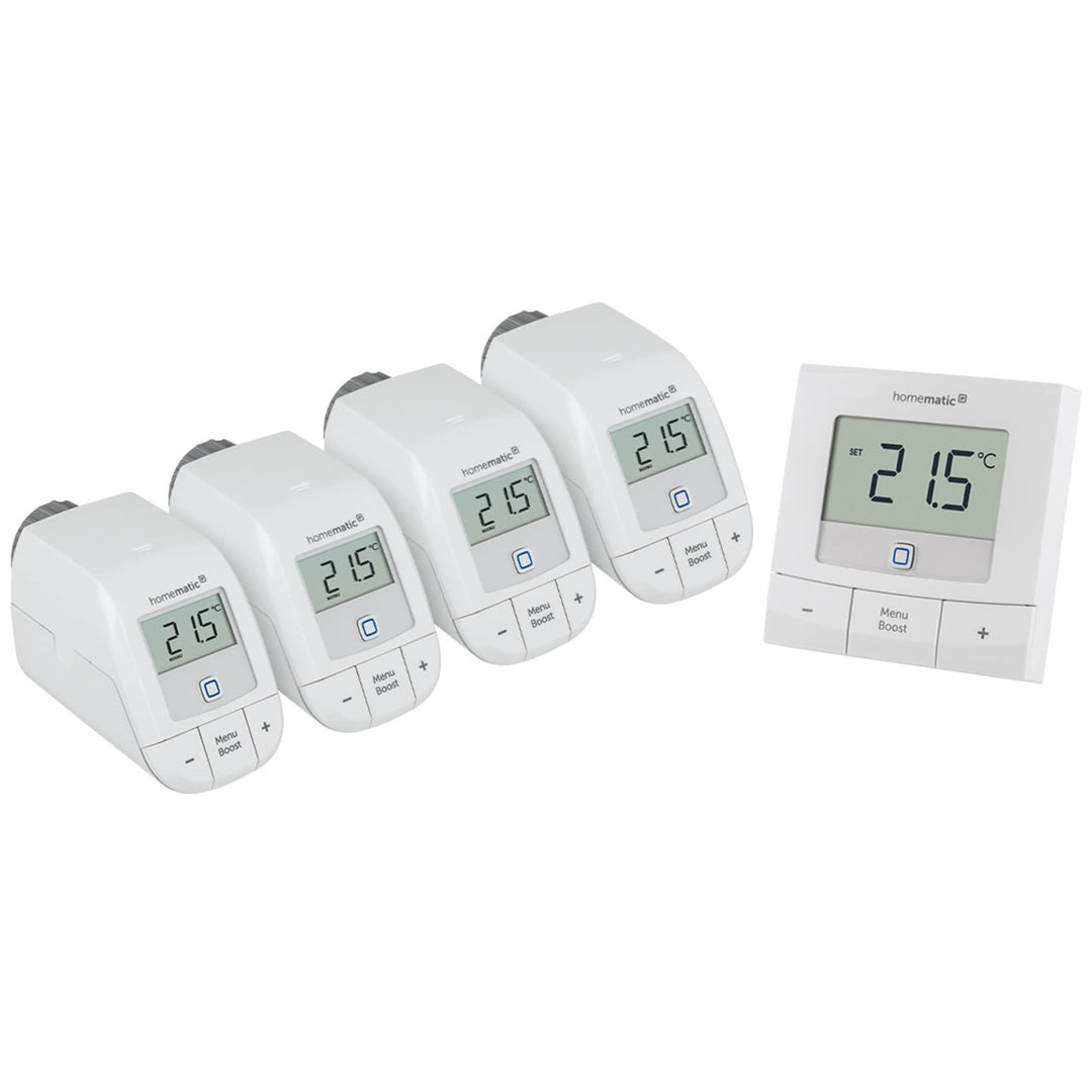 Homematic IP Smart Home Set Heizen Basic L mit 4X Heizkörperthermostat und 1x