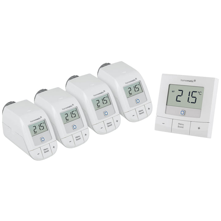 Homematic IP Smart Home Set Heizen Basic L mit 4X Heizkörperthermostat und 1x