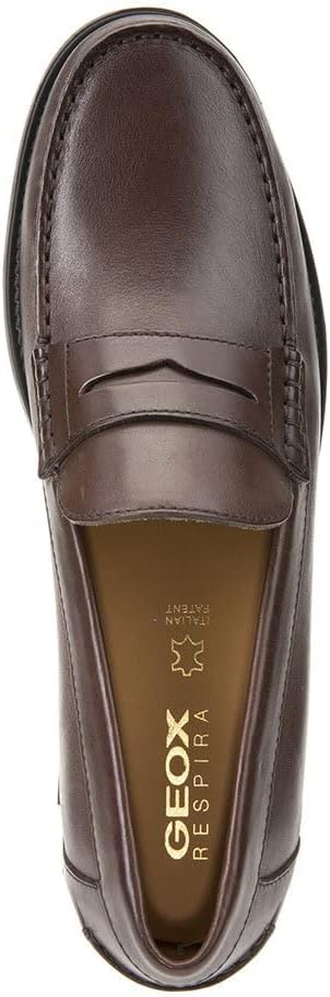 Geox Herren U New Damon B Loafer 39 EU Dk Brown, 39 EU Dk Brown