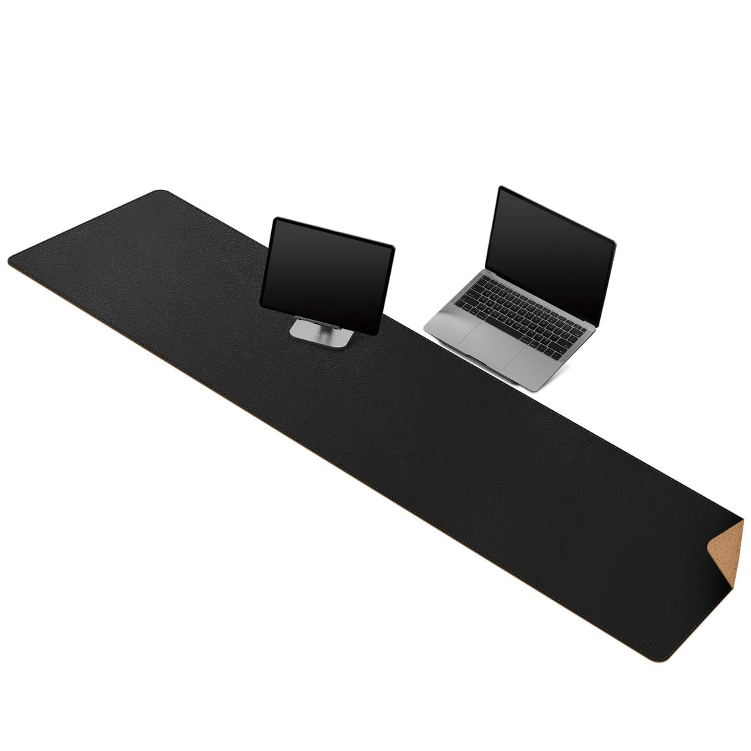 MAIDERN Schreibtischunterlage Leder & Kork, Doppelseitiges Schreibtischunterlage papier 160 x 40cm,