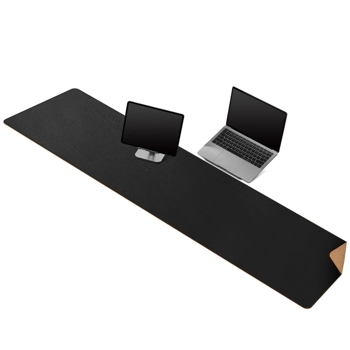 MAIDERN Schreibtischunterlage Leder & Kork, Doppelseitiges Schreibtischunterlage papier 160 x 40cm,