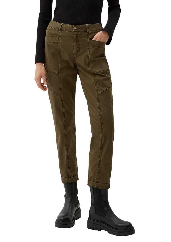 S. Oliver Damen Jeans Hose Comfort Chino Gabardinestretch Olive 32W / 28L 7946, 32W / 28L 7946