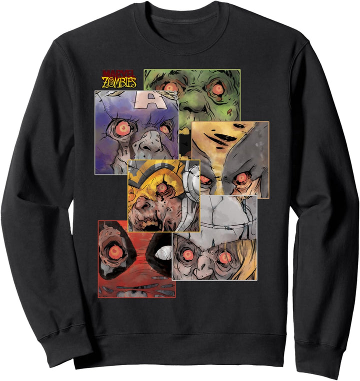 Marvel Zombies Group Shot Zombie Faces Sweatshirt