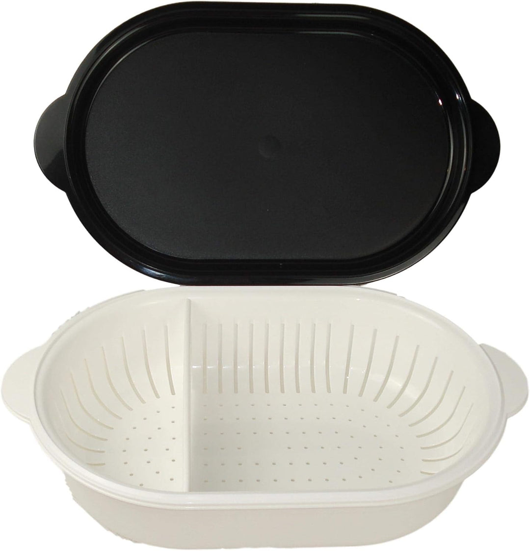 TUPPERWARE Küchenhelfer Sieb Super Servierstar 4,0 L schwarz-weiss Küchenchef 8936