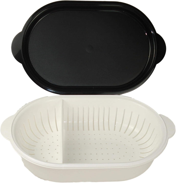TUPPERWARE Küchenhelfer Sieb Super Servierstar 4,0 L schwarz-weiss Küchenchef 8936