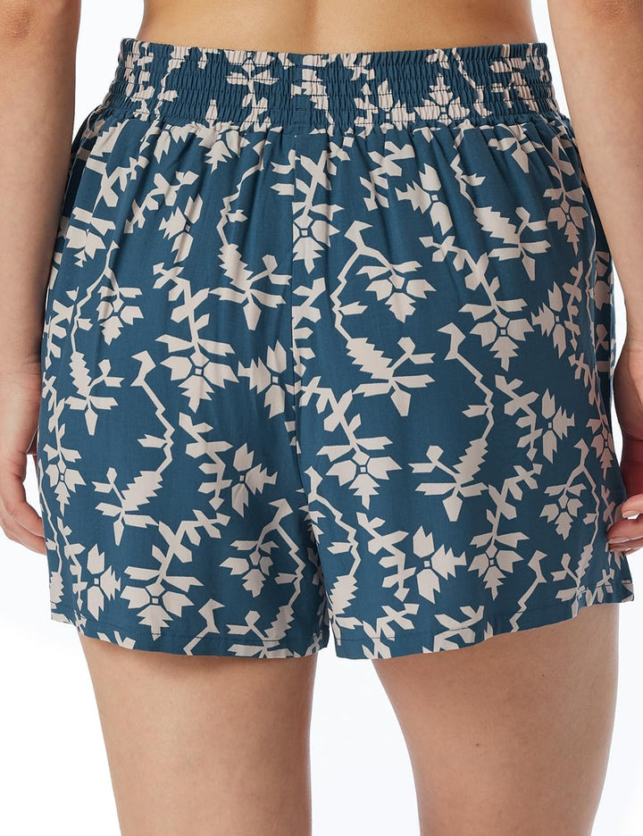 Schiesser Damen Schlafhose Kurz Webhose-Mix + Relax Pyjamaunterteil 34 Jeansblau_181197, 34 Jeansbla