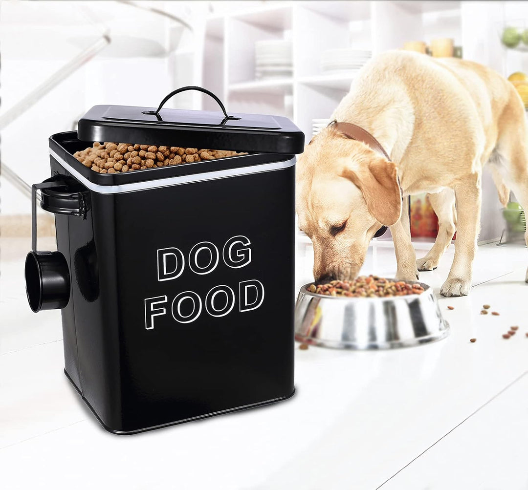 Pethiy Hundefutter hundeleckerli aufbewahrung Box, 6.5 Liter Metall hundefutter Box Aufbewahrungdose