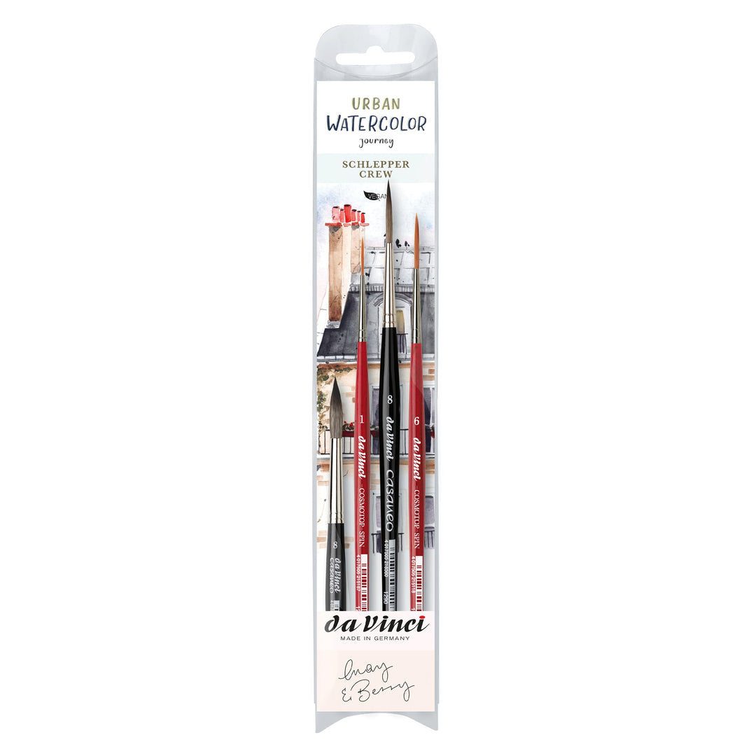 Da Vinci Urban Watercolor Journey Schlepperpinsel-Set 5602 Mehfarbig 1-8
